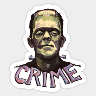 Frankenstein Crime Sticker